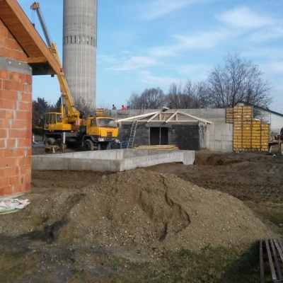 Központi telep építési fázisban 1.